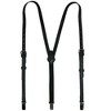 CTM Women's Coated Leather 1/2 Inch Clip-End Suspenders - 4 of 4