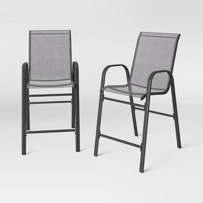 Tall metal deals outdoor chairs