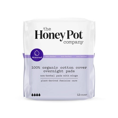  The Honey Pot Company - Heavy Flow Bundle - Organic Pads for  Women - Herbal Infused w/Essential Oils for Cooling Effect, Organic Cotton  Cover, & Ultra-Absorbent Pulp Core - Feminine Care 
