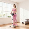 Soozier Foldable Ab Twister Board for Waist with LCD Display, Ab Workout Equipment for Women & Men, Core Fitness Training Ab Workout Equipment, Pink - 2 of 4