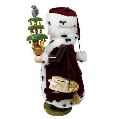 Kurt Adler 17.5" Limited Edition Steinbach Twelve Days of Christmas Musical Pear Tree Santa Nutcracker