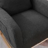 NicBex Accent Rocking Chair,Upholstered Nursery Glider Rocker with Side Pocket,Comfy Armchair with High Back for Living Room,Bedroom,Nursery - 3 of 4