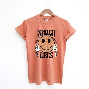 Simply Sage Market Women's March Vibes Basketball Short Sleeve Garment Dyed Tee - 1 of 2
