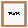 PosterPalooza | Square Classic Brown Picture Frame - UV Acrylic, Foam Board Backing, Hanging Hardware - 2 of 4
