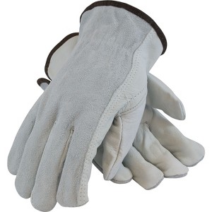 PIP 68-PK-161SB Leather Gloves Medium Gray 1/Pair (179956) - 1 of 2