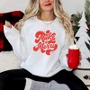 Make It Merry Cursive Distressed - Women's Graphic Sweatshirt - 3 of 4