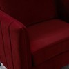 Velvet Accent Chair with Pillow and Metal Legs - 4 of 4