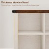 8 Cube Book Shelf, Rustic Farmhouse Wood Horizontal Bookshelf, Long Freestanding Bookcase Cabinet, 2-Tier Storage Organizer for Living Room, Entryway - 3 of 4