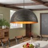 Rennnsan Therryn 19" W 1 - Light Gold Foiled Textured Black Modern Dimmable Oversize Flush Mount - 2 of 4