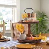 Wooden Decorative Tray Two Tiered Tray Round Serving Tray - 2 of 4