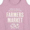 Women's - Instant Message - When in Doubt, Always Head to the Farmer's Market Graphic Racerback Tank - 2 of 4