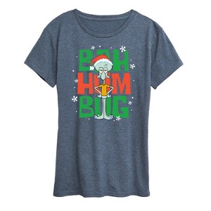 Women's - SpongeBob SquarePants - Squidward Bah Humbug Short Sleeve Graphic T-Shirt - 1 of 4