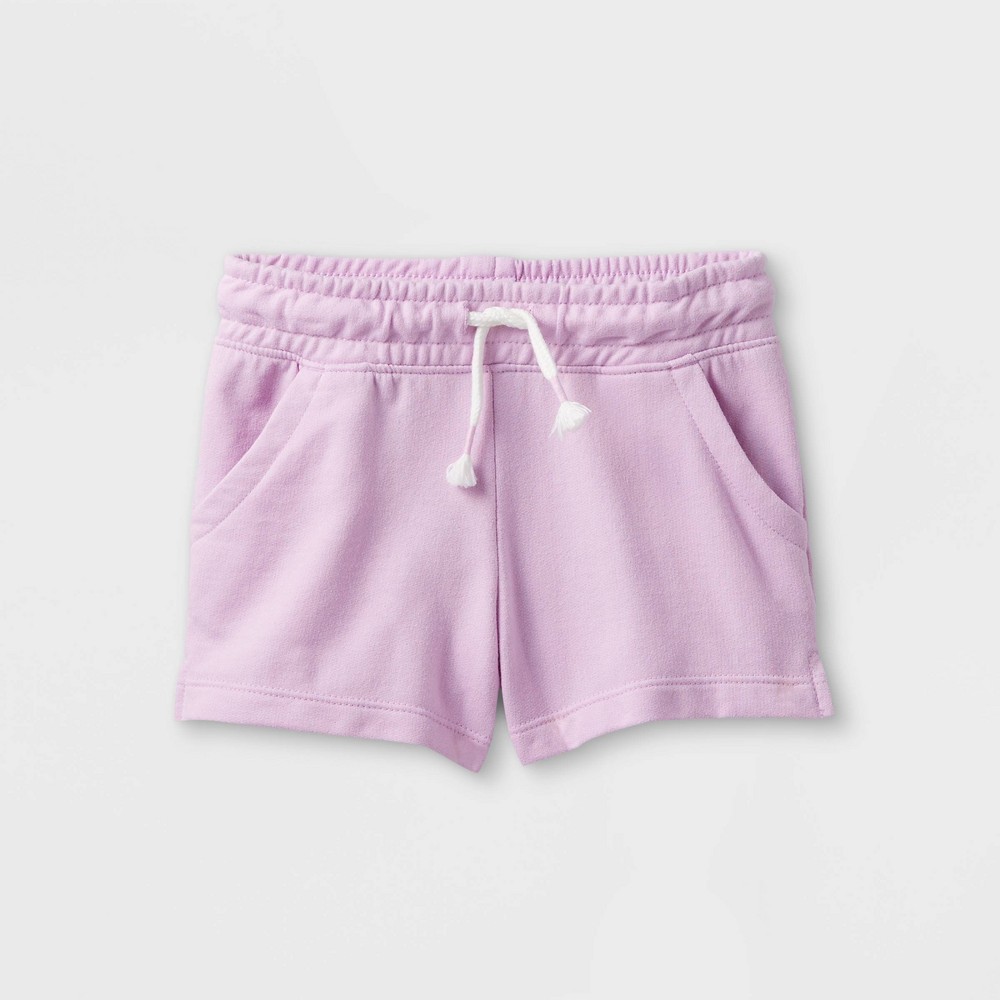 Size 5T Toddler Girls' Knit Pull-On Shorts - Cat & Jack Light Purple 