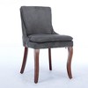 NicBex  Set of 2 Chenille Dining Chairs with Mid Back and Curved Solid Wood Legs,Upholstered Armless Chairs for Kitchen,Living Room - 4 of 4