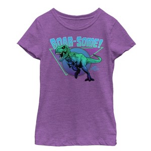 Girl's Jurassic World Retro Roarsome T. Rex T-Shirt - 1 of 3