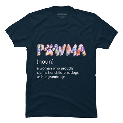 Men's Design By Humans Grandmother Loves Grandogs Pawma By littlesenh1 T-Shirt