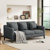 NicBex Couches for Living Room Comfy 3-seat Sofa Modern Upholstered Sofa with Wooden Legs and 3 Pillows - 2 of 4