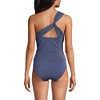 Lands' End Women's Chlorine Resistant Shine Shirred One Shoulder Tankini Swimsuit Top - 2 of 4