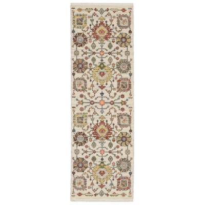 Oriental Weavers Lucca 8111W Ivory/ Multi Indoor Area Rug - 2' x 6'