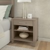 Bush Furniture Somerset Nightstand In Ash Gray: Contemporary Design with Satin Nickel Hardware - 2 of 4