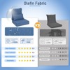 Aoodor Outdoor Deep Seat Chair Cushion Set, Olefin Fabric, Slipcover with Sponge Foam, (Set of 2 Seats, 2 Backs, 2 Lumbar Pillows) - 4 of 4