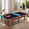Belatt 8ft Foldable Ping Pong Conversion Top - Professional MDF Table Tennis Surface with Net, 12 EVA Pads, No Assembly Black - 2 of 4