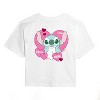 Women's - Lilo and Stitch - Stitch Heart Cropped Graphic T-Shirt - 2 of 4