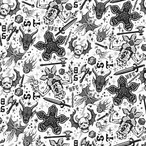 Stranger Things Hellfire Club Peel and Stick Kids' Wallpaper Red - RoomMates - 1 of 4