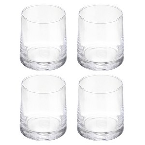 Unique Bargains Clear Glass Heavy Base Whiskey Glasses 4 Pcs - 1 of 4
