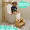 Itopfox Wooden Step Stool for Kids with Non-Slip Pads and Handles, Dual Height Toddler Stool for Bathroom and Kitchen, Sturdy Bamboo Design Supports - 4 of 4