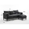 L-Shaped Convertible Sectional Sofa with Storage Ottoman,78" Modern 3-Seater Couch for Living Room,Small Space Apartment-Baofuwish - 4 of 4