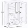 White freestanding floor storage cabinet with adjustable shelves - image 4 of 4