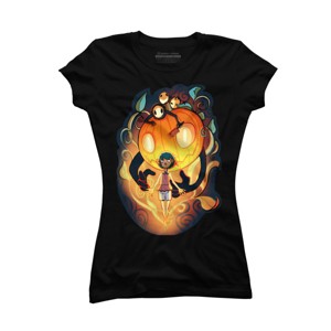 Junior's Design By Humans Halloween Spirit By AshenWorks T-Shirt - 1 of 2
