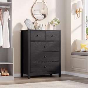 5 Drawer Dresser for Bedroom, Modern Tall Dresser Organizer with Storage Drawers, Wooden Chests of Drawers for Bedroom, Entryway, Hallway - 1 of 4