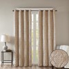 DSVIMOY Curtain Panels, Knitted Jacquard Damask Total Blackout Grommet Top Curtain Panel for Living Room, Bedroom, Champagne, 108"*50"*0.13" - 2 of 4