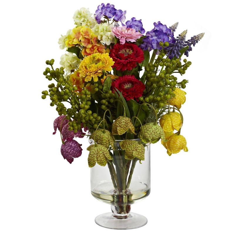 Nearly Natural 16-in Spring Floral Arrangement, 1 of 2