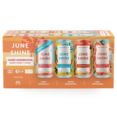Juneshine Hard Kombucha Sunset Variety - 8pk/12 Fl Oz Cans : Target