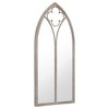 Aghana Digitals Gothic Arch Garden Mirror, 39.4x17.7in Taupe Iron Frame, UV-Resistant Glass for - 2 of 4