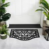 Northlight Black Scroll Design Outdoor Doormat 18" x 30" - 3 of 4