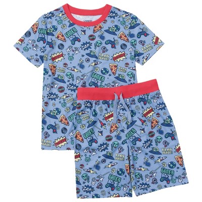 Lands' End Kids Short Sleeve Tee and Shorts Pajama Set