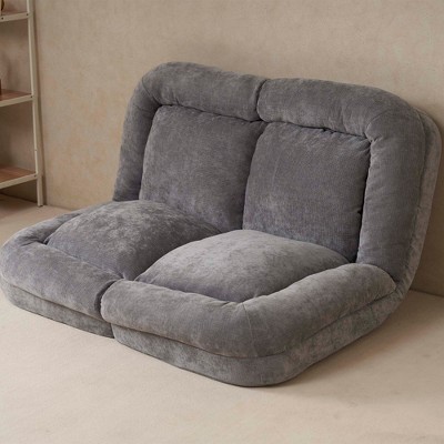 Runesay Modern Gray Convertible Fold-Out Double Sofa Bed
