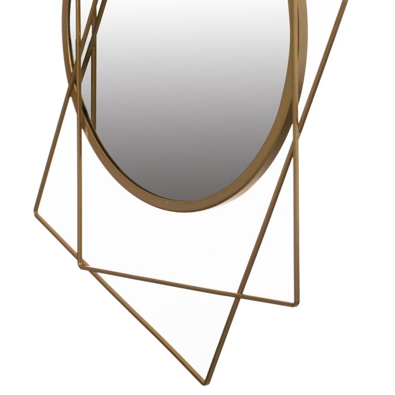 Uniquewise Decorative Shaped Metal Frame Wall Mounted Modern Mirrors For Home Office And For Any Wall for Your Living Room, Bedroom, Vanity, Entryway, 5 of 8
