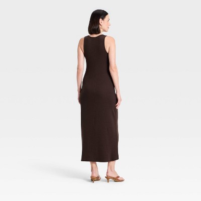 Женские платья A New Day Women's Keyhole Beaded Knit Maxi Dress - A New Day™ Brown M — фото 2