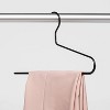 2pk Metal Pant Hangers with Clips Black - Brightroom™