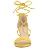 Allegra K Women's Elegant Faux Suede Lace Up Open Toe Kitten Heel Sandals - 2 of 4