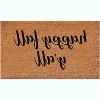 HomeRoots 17" X 29" Brown And Natural Fall Happy Fall Y'all Outdoor Coir Door Mat - 4 of 4