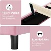 Homhougo Pink Full Bed Frame with Upholstered Headboard Heavy-Duty Platform Bed Frame with Strong Wood Slats No Box Spring Needed/Noise - 3 of 4