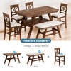 6-Piece Counter Height Dining Set with Storage Shelf, 4 Chairs and Bench, Solid Wood Farmhouse Kitchen Table Set - 2 of 4