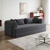 KWPZQEB 78'' Sectional Sleeper Sofa, Chenille Folding Couches with 4 Pillows & Side Pocket, Sectional Floor Sofa Lounge Couch for Living Room - 4 of 4