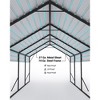 Metal Carport, Heavy Duty Carport with Steel Roof, Reinforced Frame, Outdoor Garage Car Shelter Shade for 2 Cars, Boats and Truck - 4 of 4